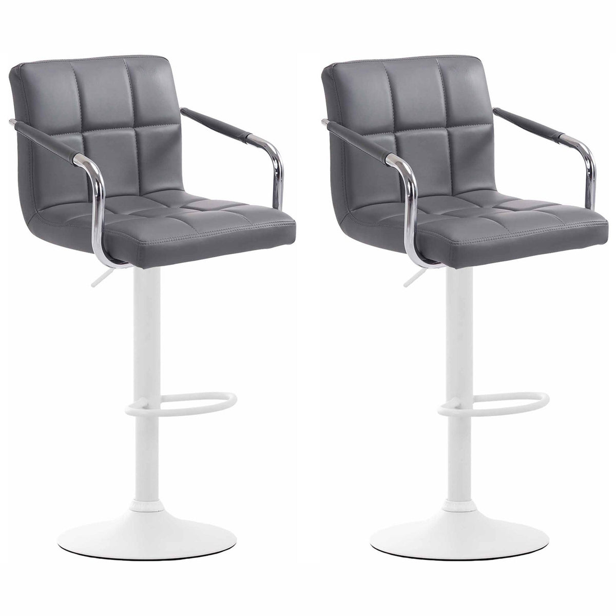 2er Set Barhocker Lucy V2 weiß - grau