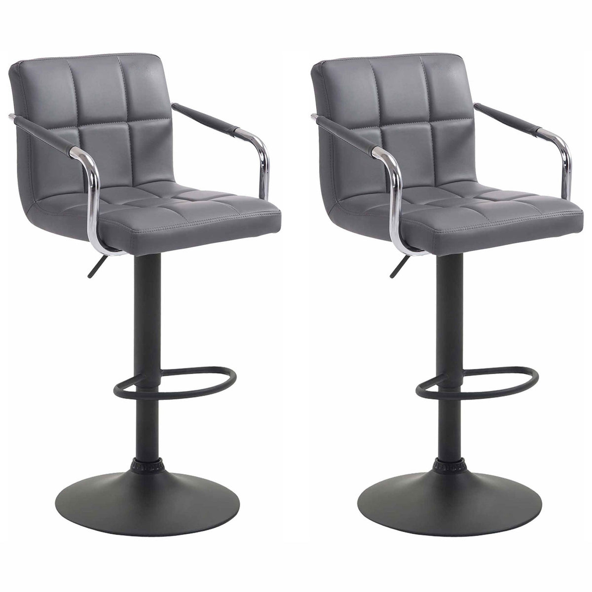2er Set Barhocker Lucy V2 schwarz - grau