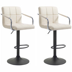 2er Set Barhocker Lucy V2 schwarz - creme