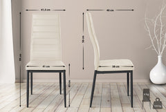 Esszimmerstuhl Mayfair Kunstleder - creme