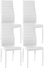 4er Set Esszimmerstühle Mayfair Kunstleder - weiß