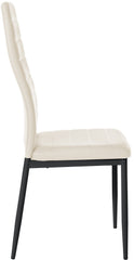 6er Set Esszimmerstühle Mayfair Kunstleder - creme