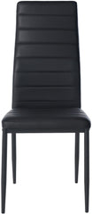 6er Set Esszimmerstühle Mayfair Kunstleder - schwarz