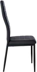 6er Set Esszimmerstühle Mayfair Kunstleder - schwarz