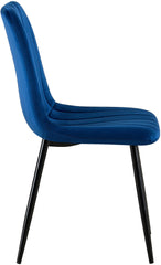 4er Set Stühle Dijon Samt - blau