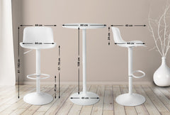 2er Bartisch Set Medora - wei�