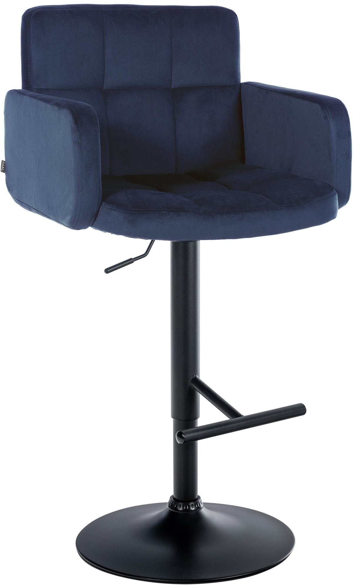 Barhocker Los Angeles Samt schwarz - blau