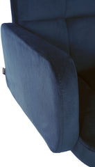 Barhocker Los Angeles Samt chrom - blau