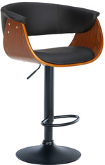 2er Set Barhocker Vestal Kunstleder - walnuss/schwarz