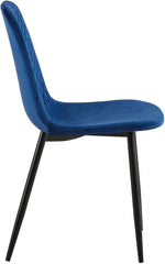 Stuhl Giverny Samt - blau