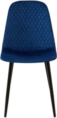 4er Set Stühle Giverny Samt - blau