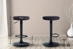 2er Set Barhocker Ponte Samt schwarz - schwarz