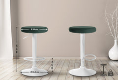 2er Set Barhocker Ponte Samt wei� - gr�n