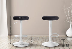 2er Set Barhocker Ponte Samt wei� - schwarz