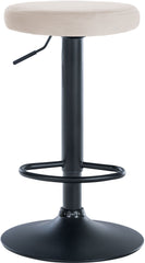 2er Set Barhocker Ponte Samt schwarz - creme
