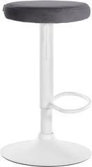 2er Set Barhocker Ponte Samt wei� - dunkelgrau