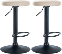2er Set Barhocker Ponte Kunstleder schwarz - creme