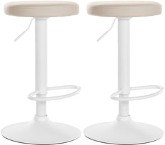 2er Set Barhocker Ponte Kunstleder wei� - creme
