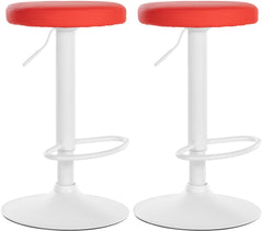 2er Set Barhocker Ponte Kunstleder wei� - rot