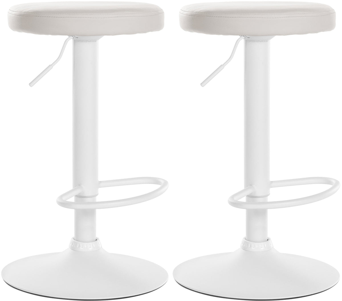 2er Set Barhocker Ponte Kunstleder wei� - wei�