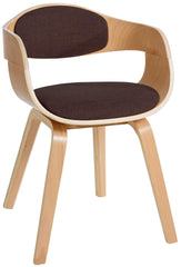 Besucherstuhl Kingston Stoff - natura/braun