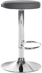 2er Set Barhocker Ponte Kunstleder chrom - grau