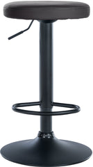 2er Set Barhocker Ponte Kunstleder schwarz - schwarz