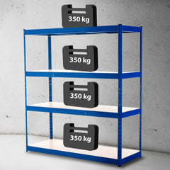 Lagerregal 160x60x180 cm - blau