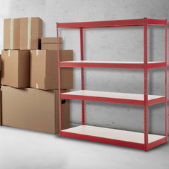 Schwerlastregal 160x60x180 cm - rot