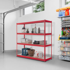 Schwerlastregal 160x60x180 cm - rot
