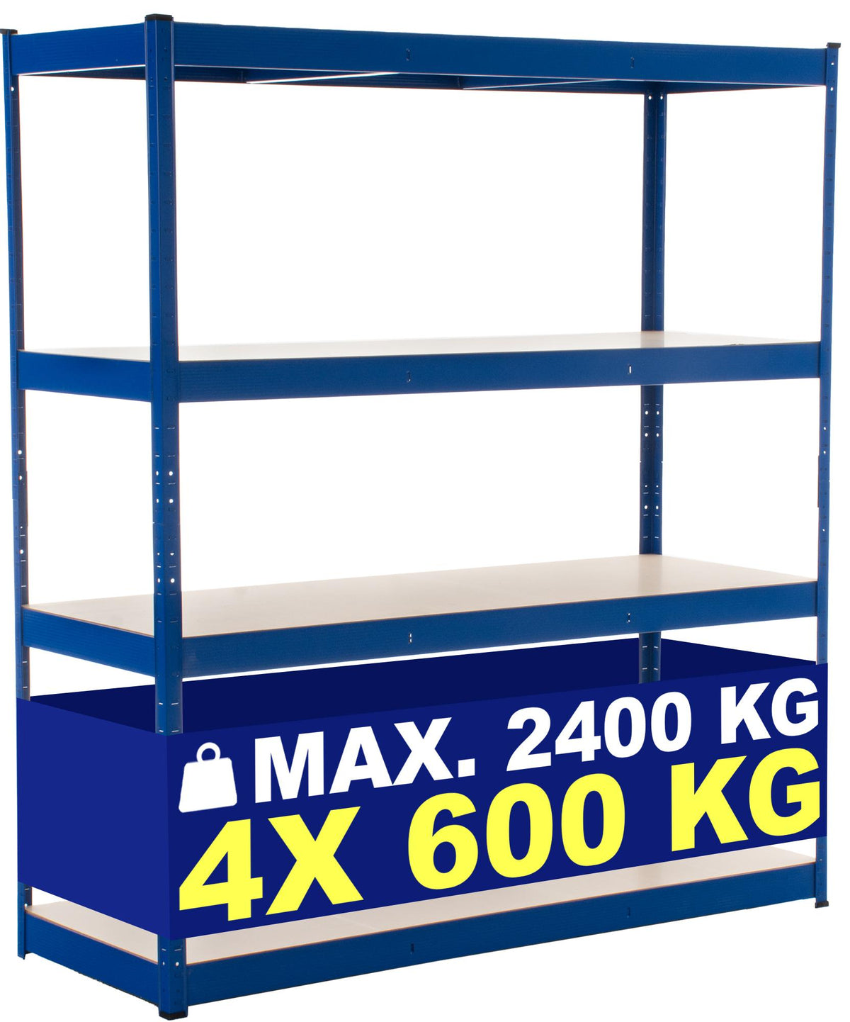 Schwerlastregal 160x60x180 cm - blau