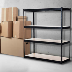 Schwerlastregal 160x60x180 cm - schwarz
