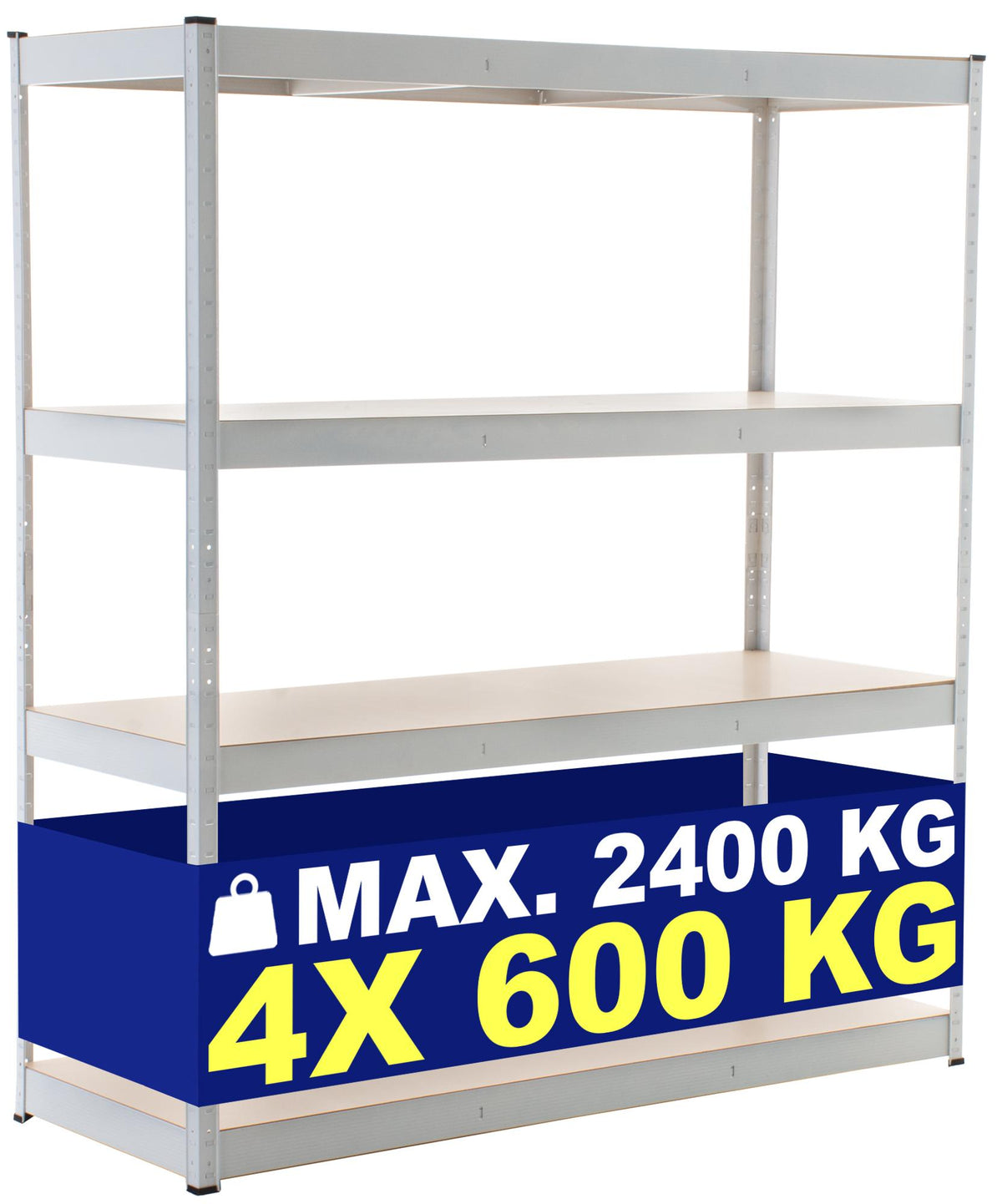 Schwerlastregal 160x60x180 cm - wei�