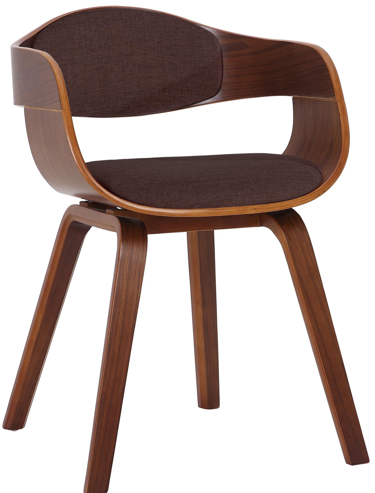 Besucherstuhl Kingston Stoff - walnuss/braun