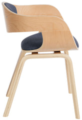 2er Set Stühle Kingston Stoff - natura/blau