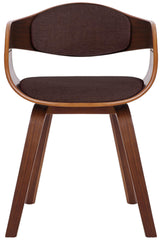 2er Set Stühle Kingston Stoff - walnuss/braun
