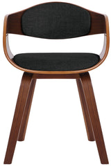 2er Set Stühle Kingston Stoff - walnuss/schwarz