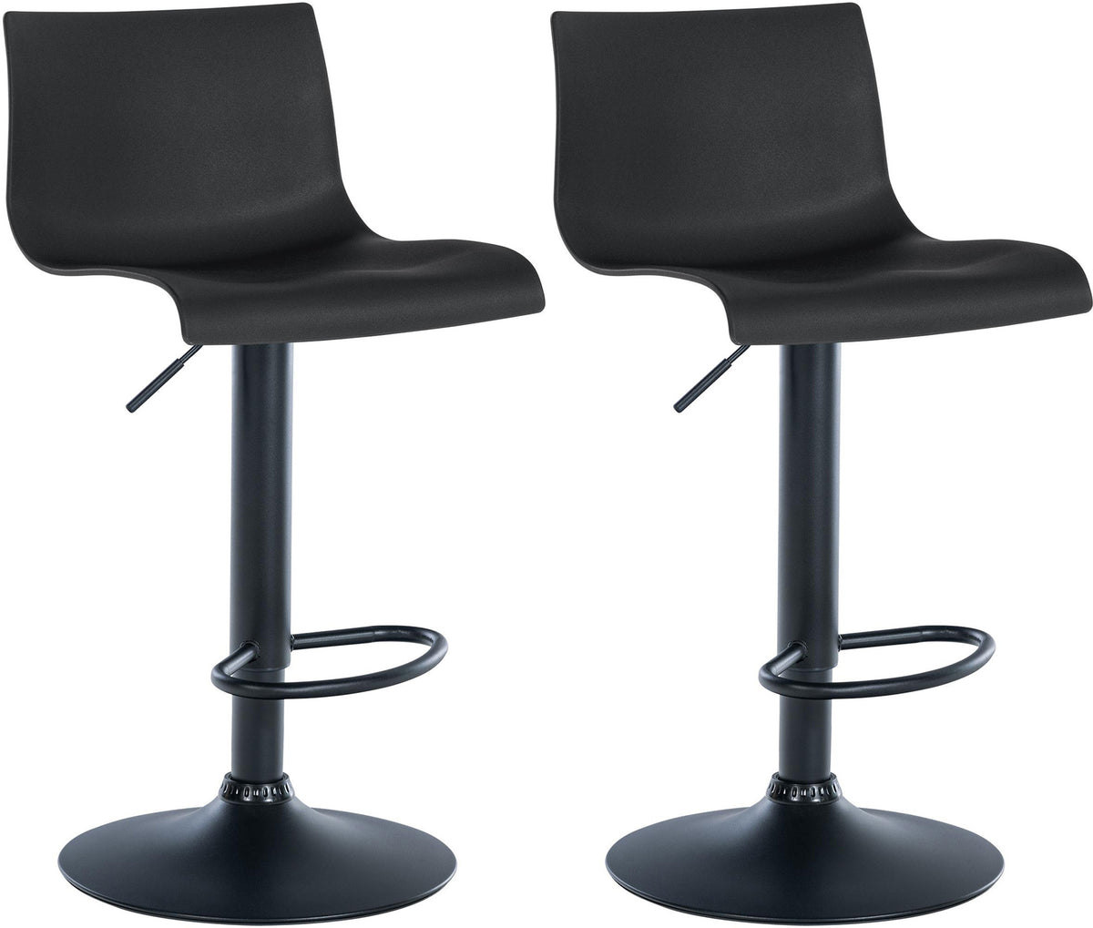 2er Set Barhocker Branford Kunststoff - schwarz