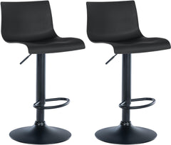 2er Set Barhocker Branford Kunststoff - schwarz
