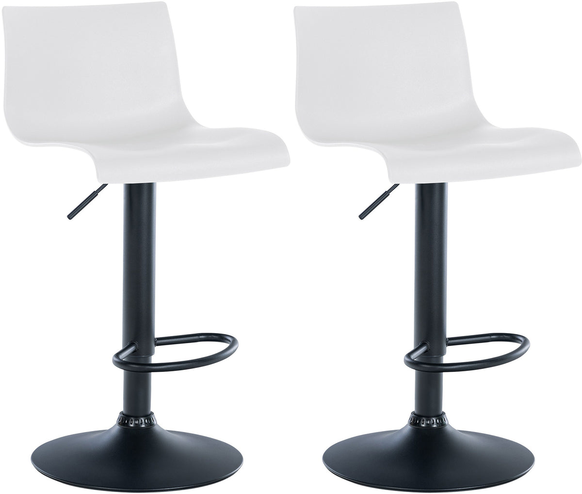 2er Set Barhocker Branford Kunststoff - wei�