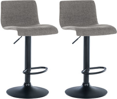 2er Set Barhocker Branford Stoff - hellgrau