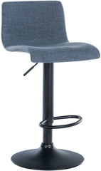 2er Set Barhocker Branford Stoff - blau