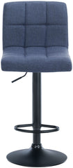 2er Set Barhocker Calma Stoff schwarz - blau