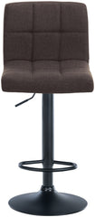 2er Set Barhocker Calma Stoff schwarz - braun