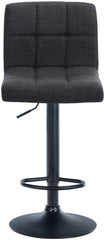 2er Set Barhocker Calma Stoff schwarz - dunkelgrau
