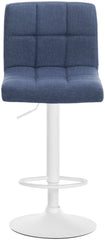 2er Set Barhocker Calma Stoff wei� - blau