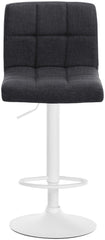 2er Set Barhocker Calma Stoff wei� - dunkelgrau