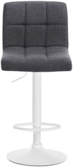 2er Set Barhocker Calma Stoff wei� - hellgrau