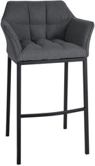 Barhocker Damaso B Filz mit 4-Fu� Gestell - grau