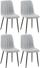 4er Set Stühle Dijon Stoff - grau
